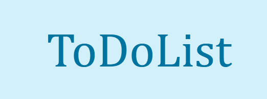 ToDoList blue logo on a clearer blue background